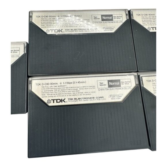 Vintage TDK D-C90 Cassette Tapes 1979 Lot Of 5 - Picture 8 of 9